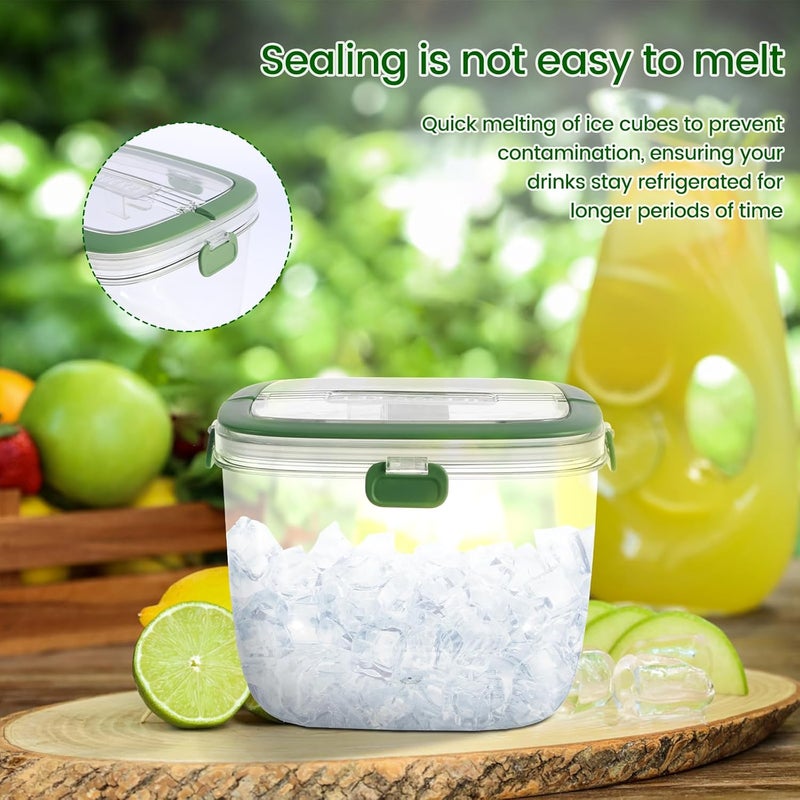 Abizarch Ice Bucket with Lid and Tong Sealed Ice Bucket Container with Handle 5L Ice Cube Bucket Portable Wine Bucket Multifunctional Ice Storage Bin for Cocktail Freezer Bar Parties Barbeque Camping - Image 5